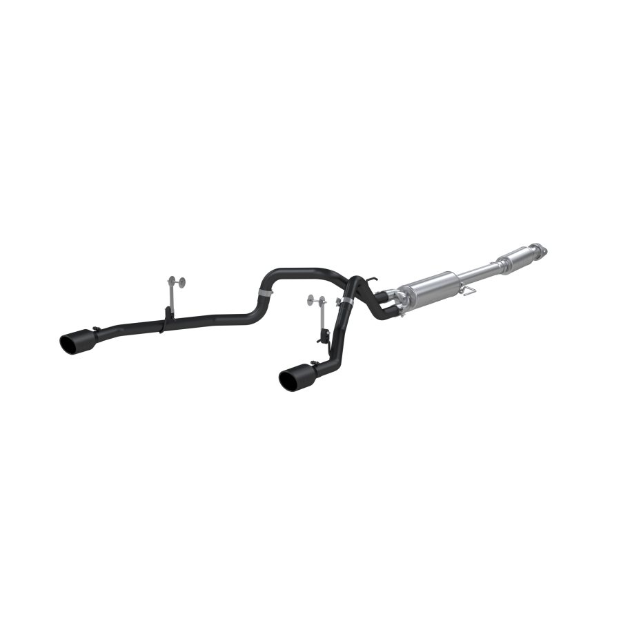 MBRP Exhaust - MBRP EXHAUST 3IN. CAT-BACK 2.5IN. DUAL SPLIT REAR BLACK COATED ALUMINIZED STEEL. - S5215BLK - Image 2