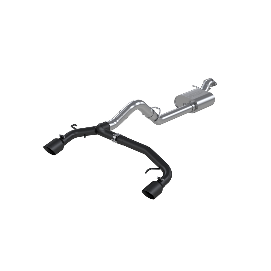 MBRP Exhaust - MBRP EXHAUST 3IN. CAT-BACK 2.5IN. DUAL SPLIT REAR EXIT BLACK COATED ALUMINIZED STEEL. - S5241BLK - Image 2