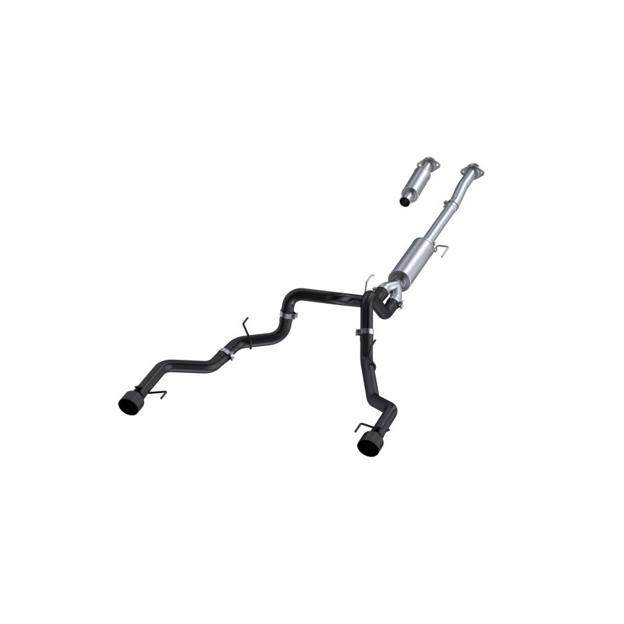 MBRP Exhaust - MBRP EXHAUST 3IN. CAT-BACK DUAL SPLIT REAR EXIT BLACK-COATED ALUMINIZED STEEL. - S5268BLK - Image 2