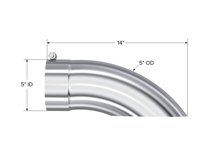 MBRP Exhaust - MBRP EXHAUST TIP 5IN. O.D. TURN DOWN 5IN. INLET 14IN. LENGTH T304 STAINLESS STEEL. - T5085 - Image 2