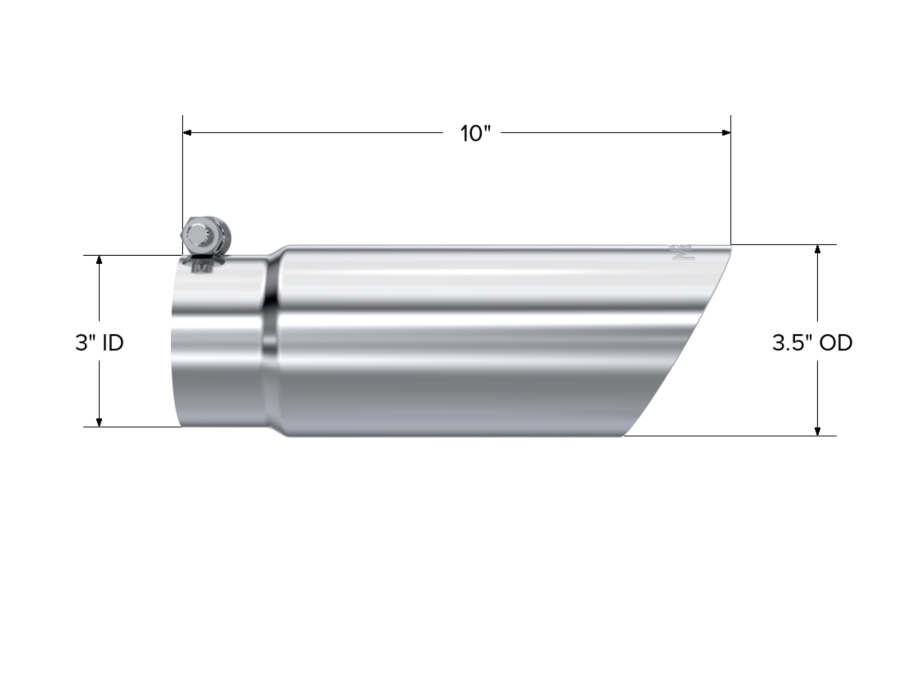 MBRP Exhaust - MBRP EXHAUST TIP 3IN. O.D. DUAL WALL ANGLED END 3IN. INLET 12IN. LENGTH T304. - T5114 - Image 2