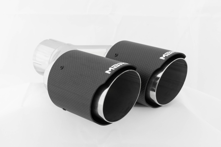 MBRP Exhaust - MBRP EXHAUST 2.5" ID, DUAL 3.5" OD OUT STAGGERED LEFT 8.95"/ RIGHT 9.45" LENGTH DUAL WALL T304 AND CARBON FIBER. - T5171CF - Image 4