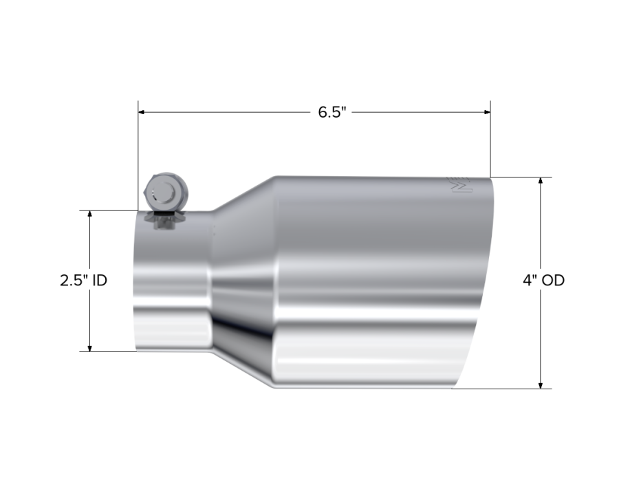 MBRP Exhaust - MBRP EXHAUST UNIVERSAL 2.5" INLET EXHAUST TIP. - T5176 - Image 3