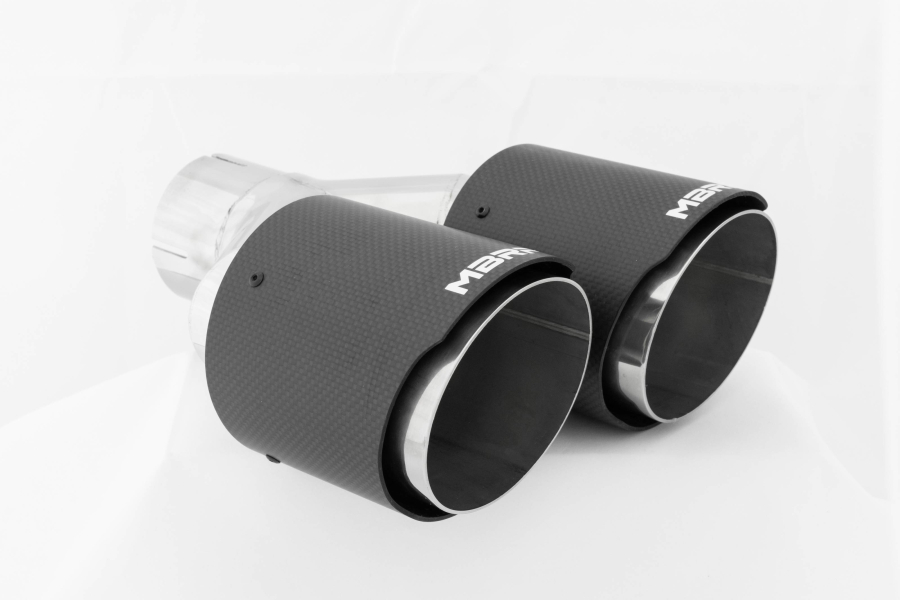 MBRP Exhaust - MBRP EXHAUST 2.5" ID, DUAL 4" OD OUT STAGGERED LEFT 9"/ RIGHT 9.5" LENGTH DUAL WALL T304 AND CARBON FIBER. - T5178CF - Image 4