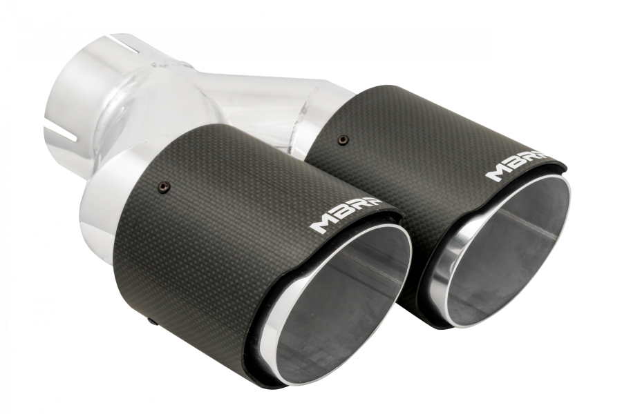 MBRP Exhaust - MBRP EXHAUST 3" ID, DUAL 4" OD OUT STAGGERED LEFT 9.37"/ RIGHT 9.87" LENGTH DUAL WALL T304 AND CARBON FIBER. - T5183CF - Image 4