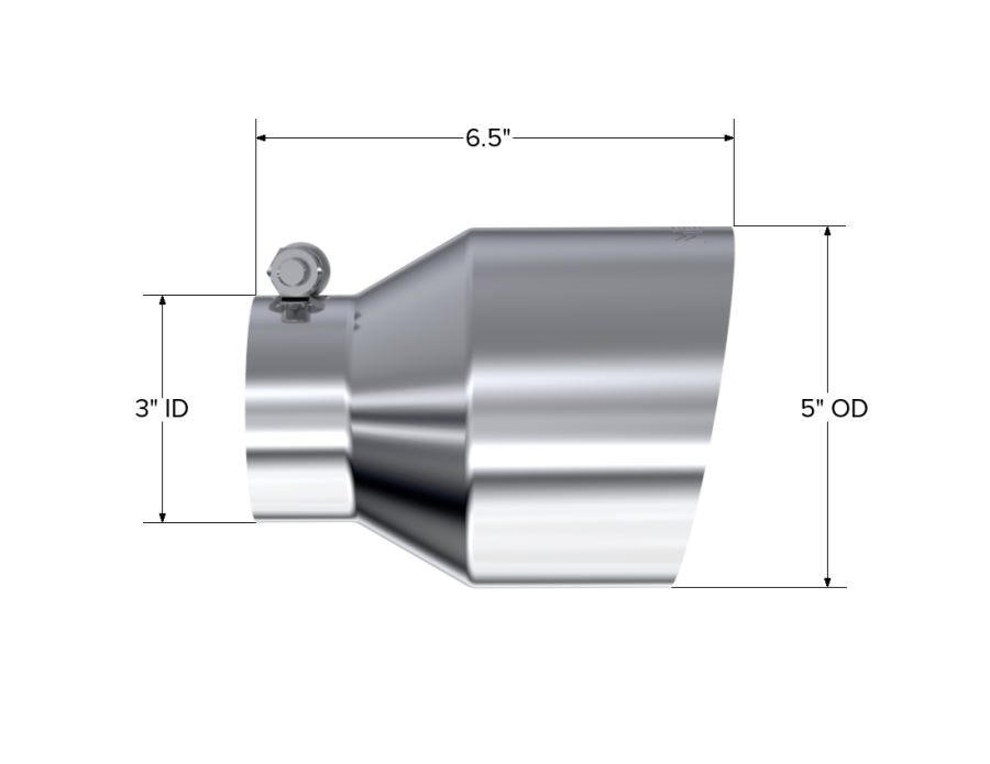 MBRP Exhaust - MBRP EXHAUST 3" ID 4" OD OUT 6.5" LENGTH SINGLE WALL T304 STAINLESS STEEL. - T5184 - Image 2