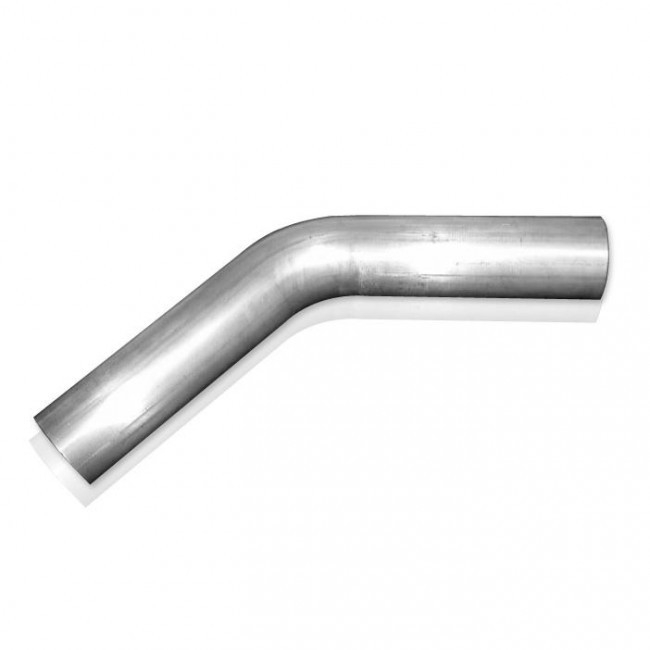 STAINLESS WORKS 3" 45 DEGREE BEND, 304 STAINLESS STEEL, .065 WALL THICKNESS, MINIMUM 6" LEGS. SMOOTH, WRINKLE FREE BENDS ARE GREAT FOR CUSTOM FABRICATION. - MB45300-H