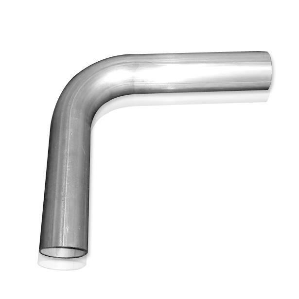 STAINLESS WORKS 2-1/4" 90 DEGREE BEND, 304 STAINLESS STEEL, .065 WALL THICKNESS, MINIMUM 6" LEGS. SMOOTH, WRINKLE FREE BENDS ARE GREAT FOR CUSTOM FABRICATION. - MB90225-H
