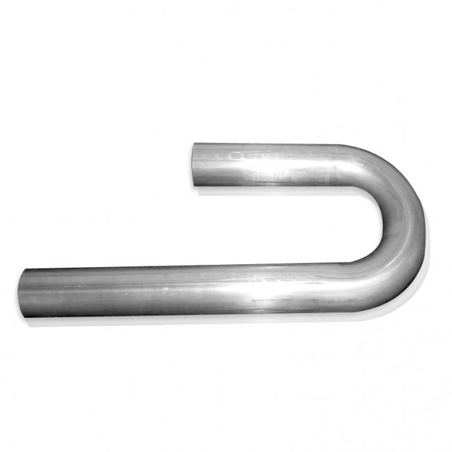 STAINLESS WORKS 3" J BEND, 304 STAINLESS STEEL, .065 WALL THICKNESS, MINIMUM 6" AND 12" LEGS. SMOOTH, WRINKLE FREE BENDS ARE GREAT FOR CUSTOM FABRICATION. - MBJ300-H