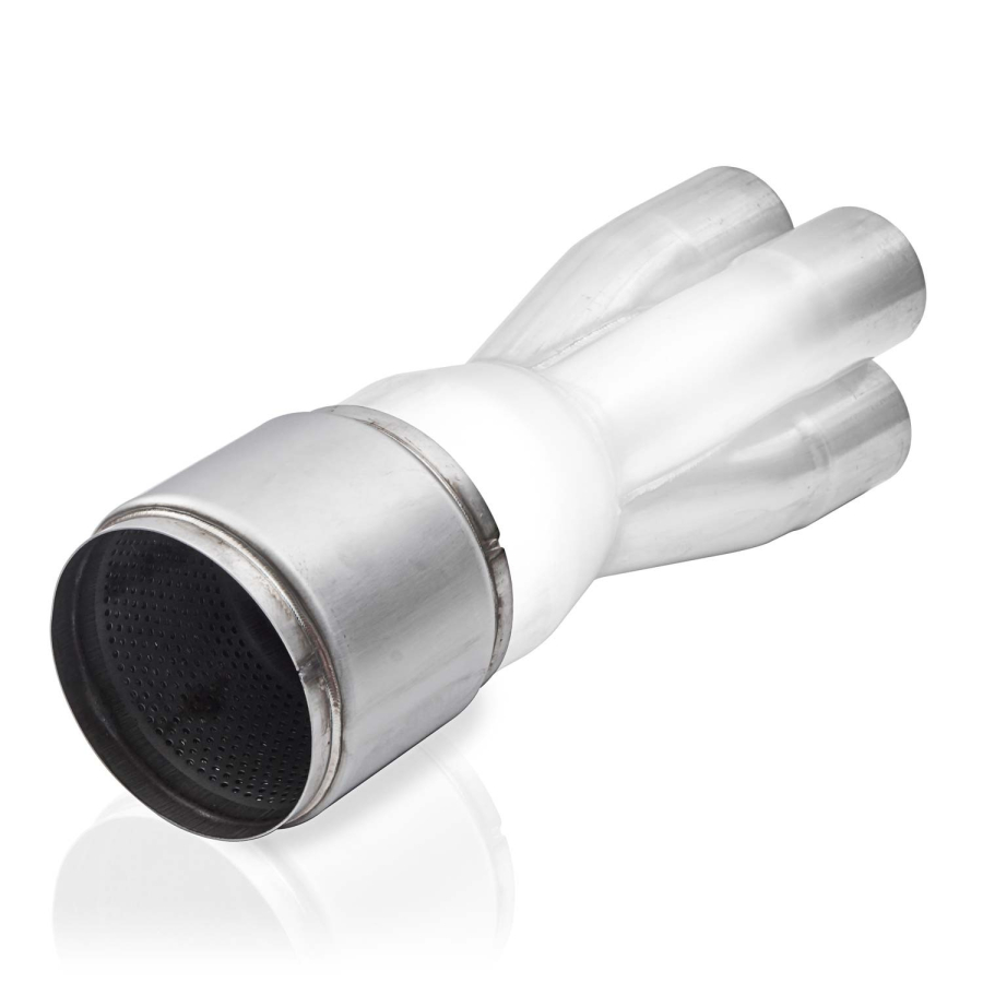 Stainless Works - STAINLESS WORKS RACE MUFFLER, 304 STAINLESS STEEL 4-1/2" OD INLET / OUTLET WITH A PERFORATED CORE, WITH 5-1/8" BODY WITH THE OVERALL LENGTH OF 5" AND A MILL FINISH. - RM45 - Image 3