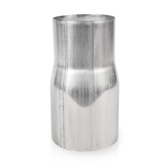 STAINLESS WORKS TUBING TRANSITION, ALL TRANSITIONS ARE MADE OF 304 STAINLESS STEEL THIS IS 3" OD INLET WITH A 2-1/2" OD OUTLET AND AN OVERALL LENGTH OF 6". - TT32.5