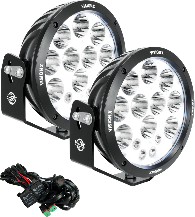 Vision X Lighting - VISION X LIGHTING PAIR OF 8.7" CANNON ADVENTURE HALO 14 LED LIGHT MIXED BEAM INCLUDING HARNESS - 1238216 - Image 2