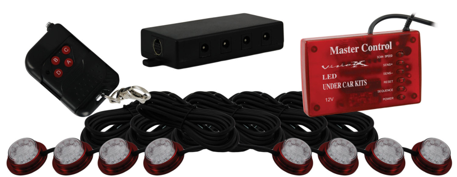 VISION X LIGHTING LED STROBE AND ROCK LIGHT KIT RED - 4005389