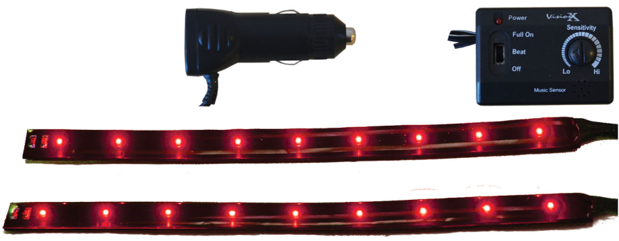 VISION X LIGHTING 6" TWIN PACK FLEXIBLE LED BARS RED - 4005532
