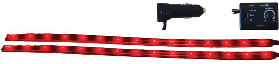 VISION X LIGHTING 12" TWIN PACK FLEXIBLE LED BARS RED - 4005587