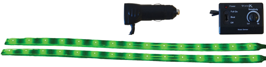 VISION X LIGHTING 12" TWIN PACK FLEXIBLE LED BARS GREEN - 4005594