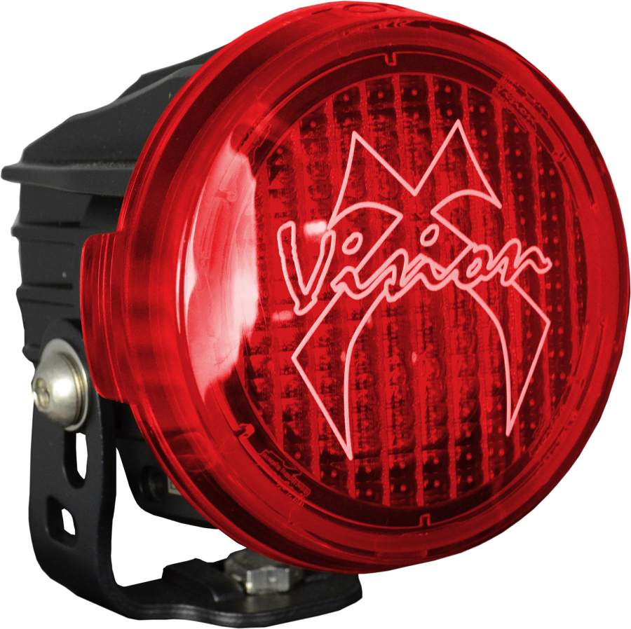 Vision X Lighting - VISION X LIGHTING OPTIMUS ROUND SERIES PCV RED COVER WIDE FLOOD BEAM - 9890937 - Image 2