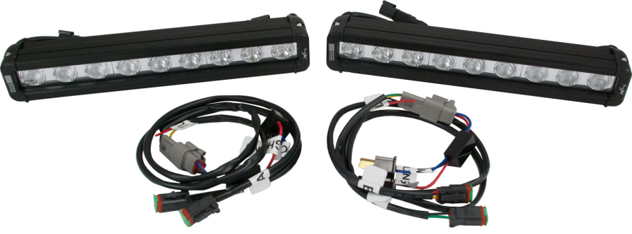 VISION X LIGHTING 12" XMITTER LOW PROFILE PRIME XTREME BLACK SIX 5-WATT LED'S, LOW BEAM, HIGH BEAM, TURN LIGHTS KIT OF - 9893303