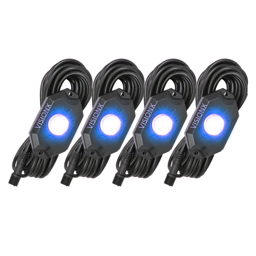 Vision X Lighting - VISION X LIGHTING 9 WATT LED ROCK LIGHT 4 POD KIT BLUE - 9929316 - Image 2