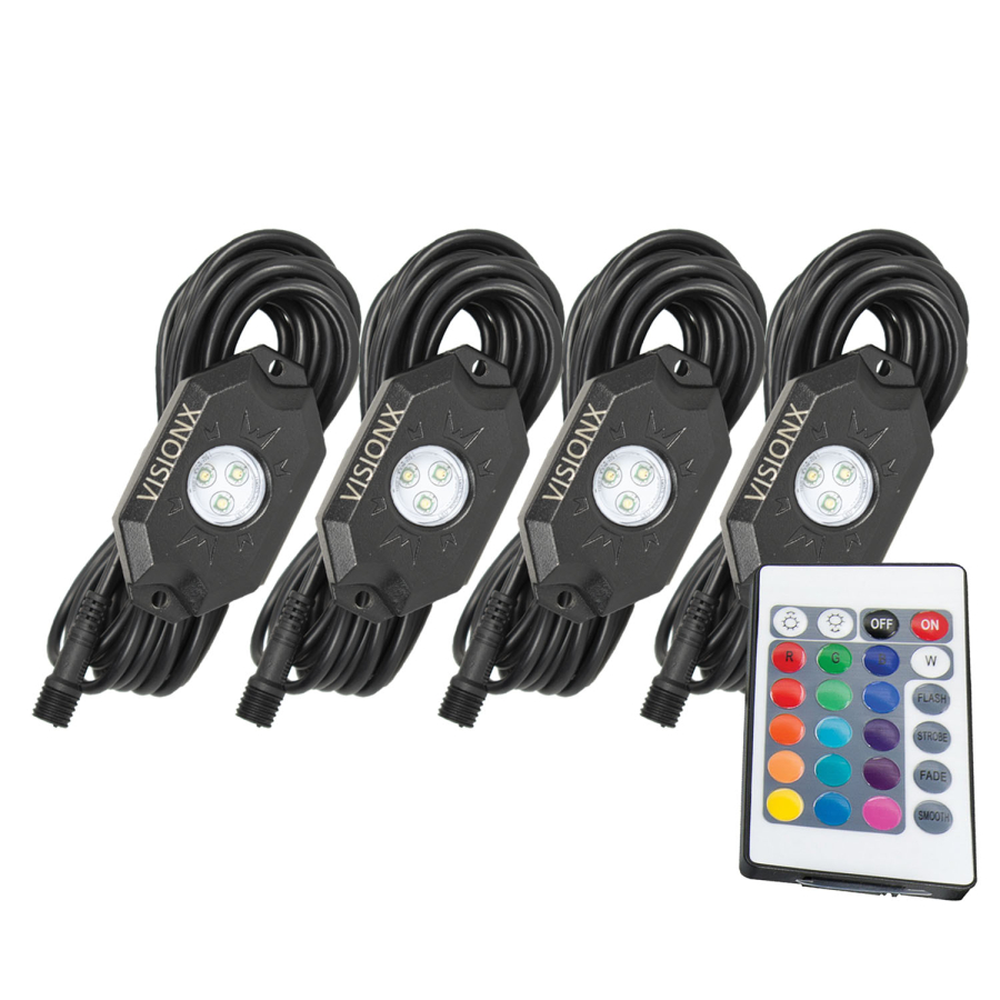 Vision X Lighting - VISION X LIGHTING 9 WATT LED ROCK LIGHT 4 POD KIT MULTI-COLOR WITH BLUETOOTH CONTROL - 9929330 - Image 2