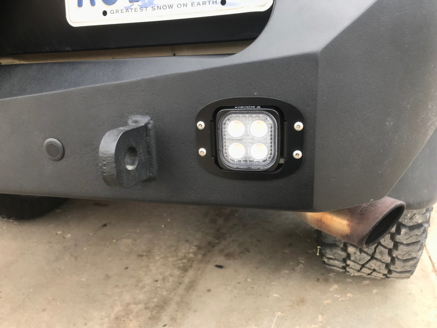 VISION X LIGHTING FLUSH MOUNT REVERSE LIGHT KIT WITH HARNESS AND ADJUSTABLE BRACKETS - 9933115