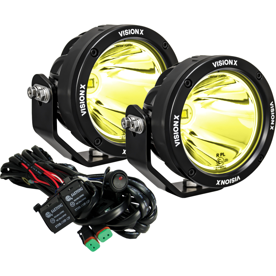 Vision X Lighting - VISION X LIGHTING PAIR OF 4.5" SINGLE SOURCE 40 WATT SELECTIVE YELLOW CANNON CG2 LIGHTS INCLUDING HARNESS USING DT CO - 9945842 - Image 2