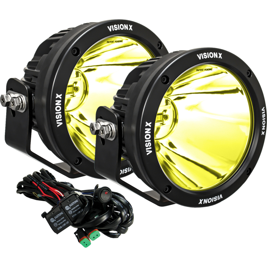 Vision X Lighting - VISION X LIGHTING PAIR OF 6.7" SINGLE SOURCE 70 WATT SELECTIVE YELLOW CANNON CG2 LIGHTS INCLUDING HARNESS USING DTP C - 9945859 - Image 2
