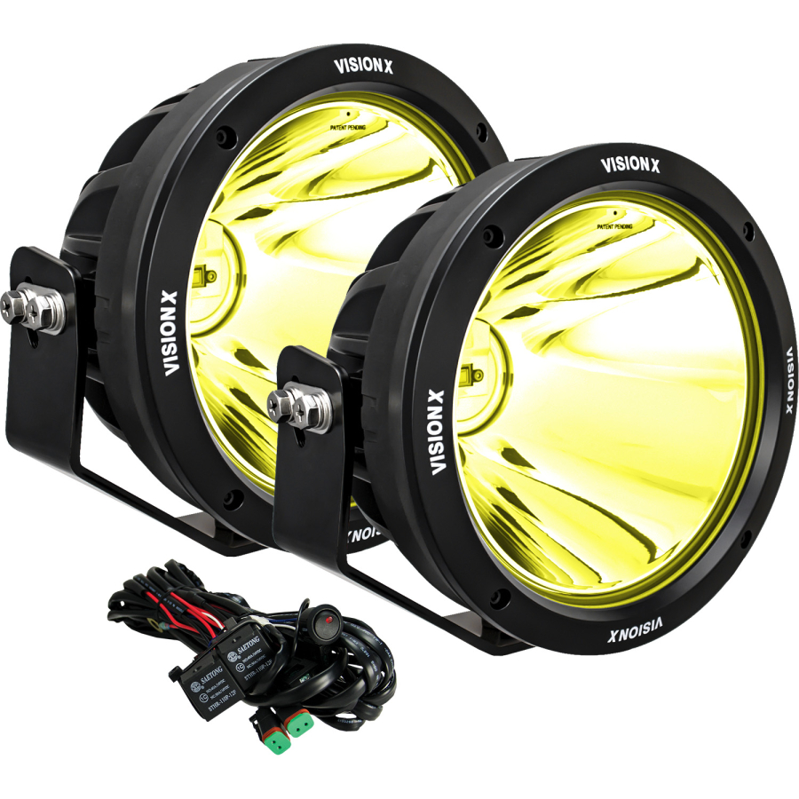 Vision X Lighting - VISION X LIGHTING PAIR OF 8.7" SINGLE SOURCE 120 WATT SELECTIVE YELLOW CANNON CG2 LIGHTS INCLUDING HARNESS USING DTP - 9945866 - Image 2
