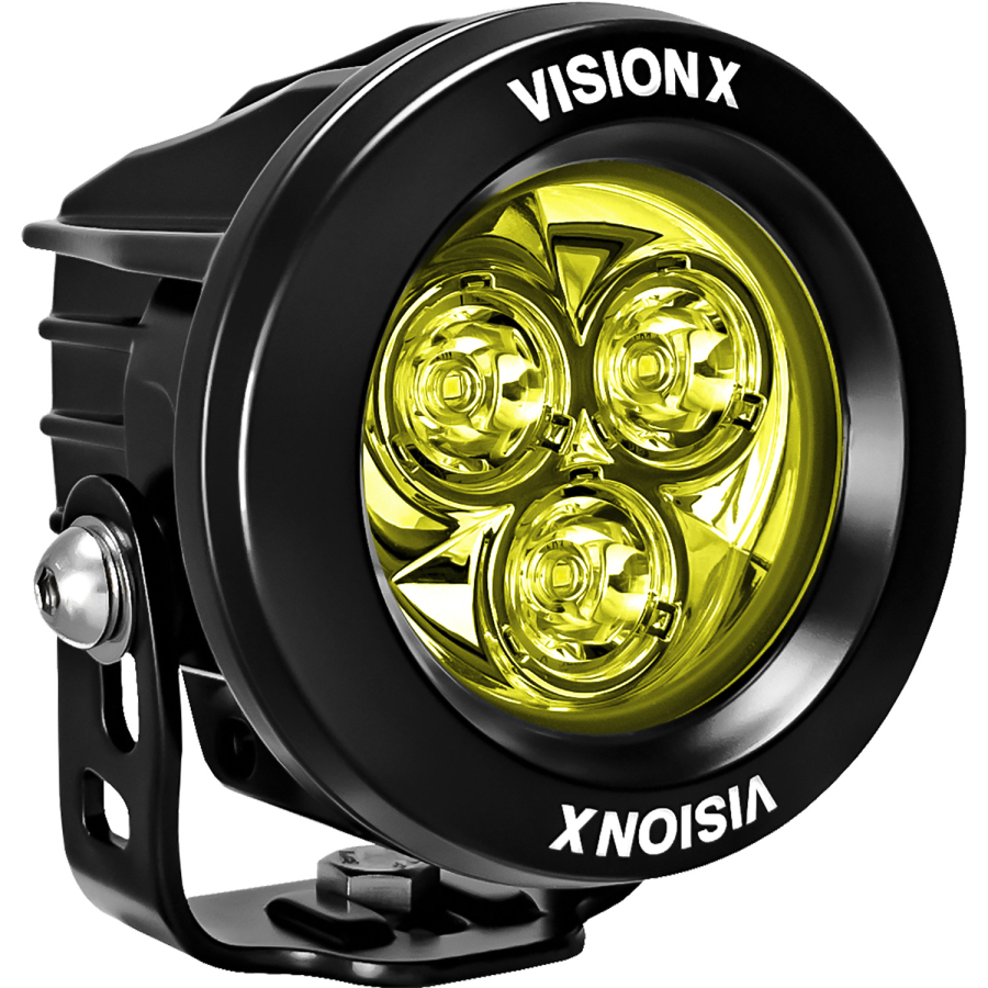 Vision X Lighting - VISION X LIGHTING SINGLE 3.7" SELECTIVE YELLOW 3 LED CANNON CG2 LIGHT INCLUDING PIG TAIL - 9946719 - Image 2