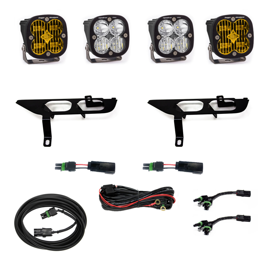 Baja Designs Ford, F150, (21-On), FPK, SAE Clear/Pro DC, Up w/ DRL - 447870UP