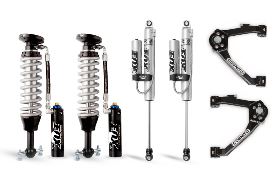 Cognito Motorsports Truck - Cognito Motorsports Truck 3-Inch Elite Leveling Kit with Fox FSRR Shocks for 14-18 Silverado/Sierra 1500 2WD/4WD With OEM Cast Aluminum/Stamped Steel Control Arms - 210-P1013