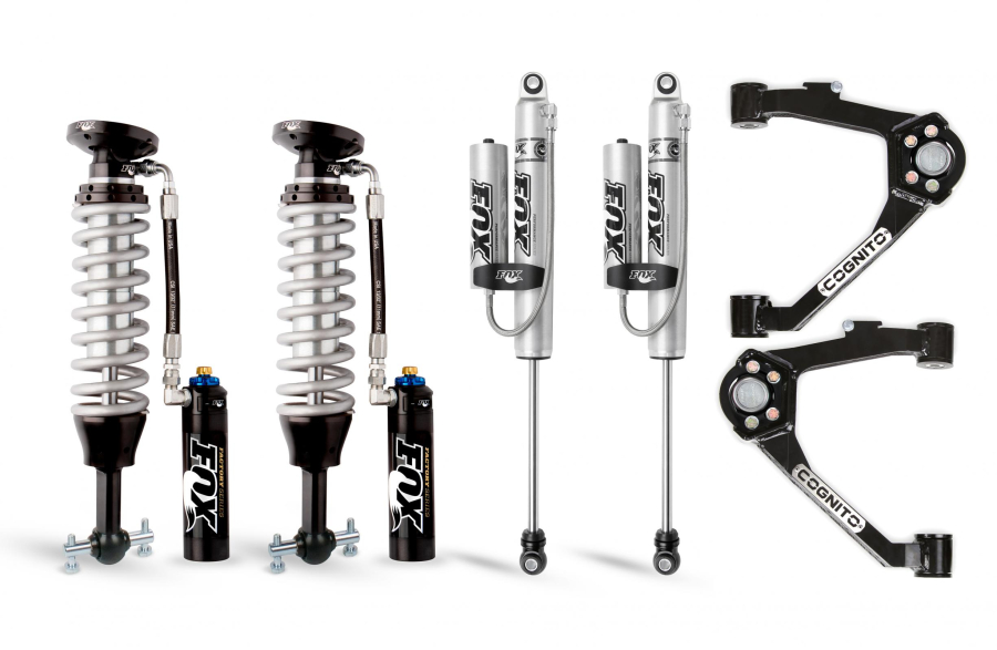 Cognito Motorsports Truck - Cognito Motorsports Truck 3-Inch Elite Leveling Kit with Fox FSRR Shocks for 07-18 Silverado/Sierra 1500 2WD/4WD With OEM Cast Steel Control Arms - 210-P1012