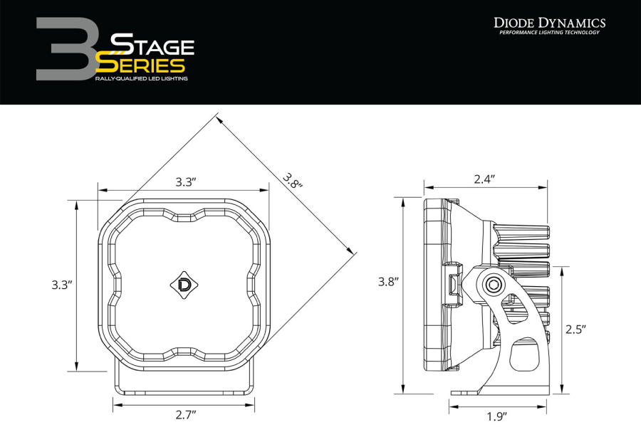 Diode Dynamics - Diode Dynamics SS3 LED Ditch Light Kit for 2021 Ford Bronco, Pro Yellow Combo - DD7187 - Image 8