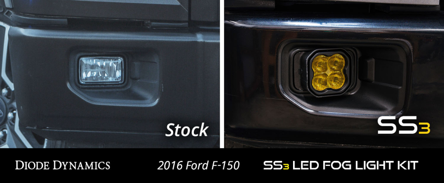 Diode Dynamics - Diode Dynamics SS3 LED Fog Light Kit for 2015-2020 Ford F-150 Yellow SAE Fog Max w/ Backlight - DD7018-ss3fog-1028 - Image 6