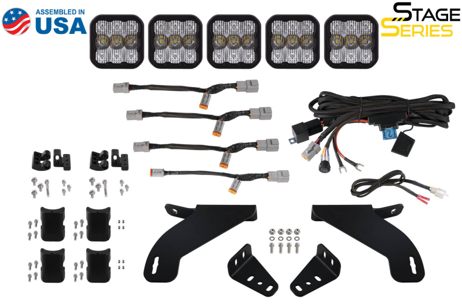 Diode Dynamics - Diode Dynamics SS5 Grille CrossLink Lightbar Kit for 2021-2022 Ford F-150, Pro Yellow Combo - DD7322 - Image 6