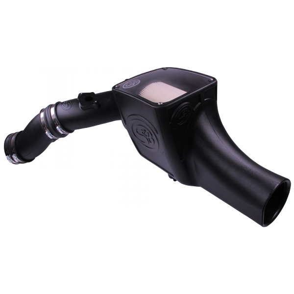 S&B Cold Air Intake For 03-07 Ford F250 F350 F450 F550 V8-6.0L Powerstroke Dry Extendable White - 75-5070D