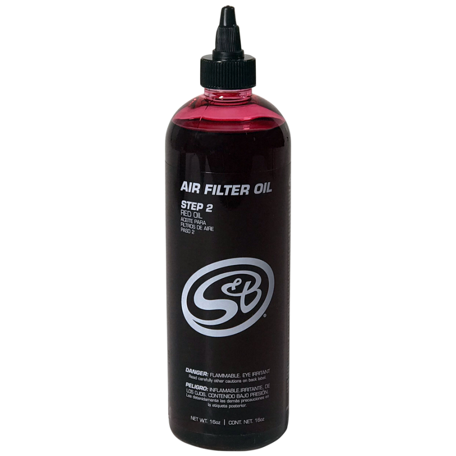 S&B 16 oz. Bottle of Air Filter Oil - Red - 88-0010