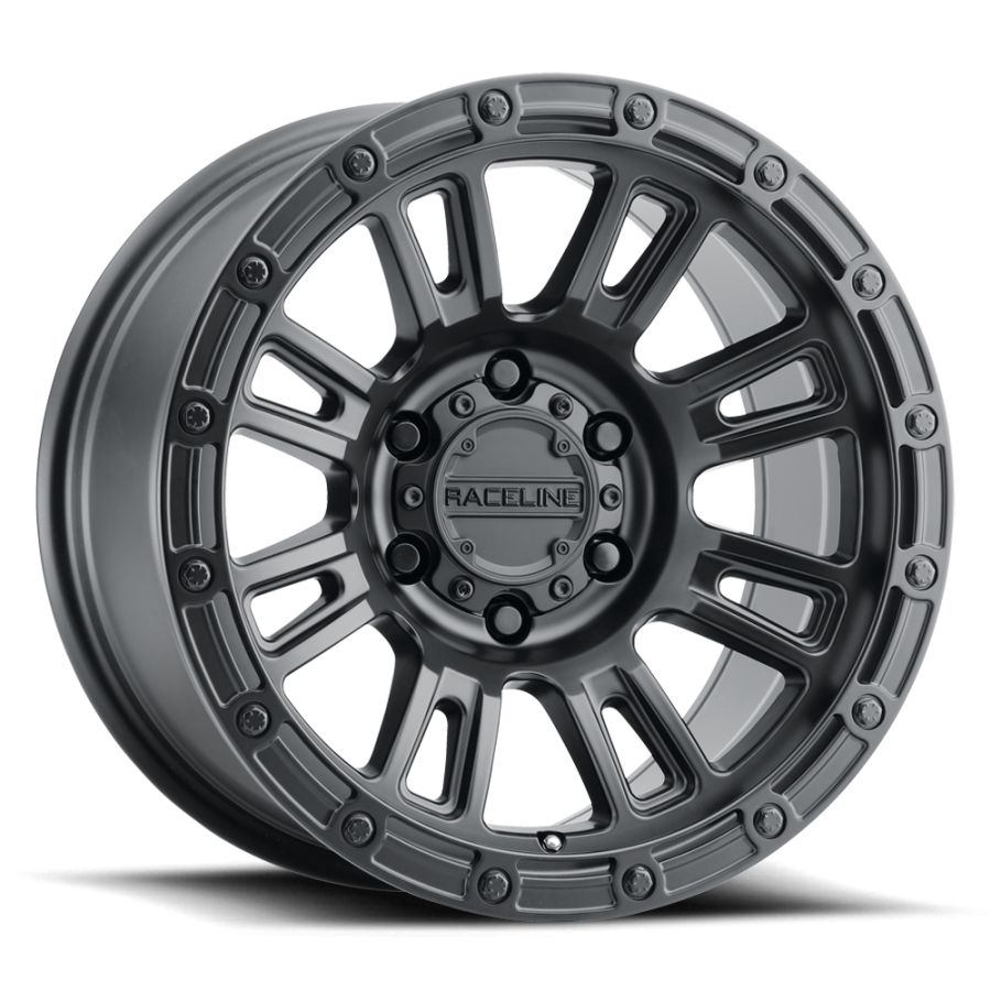 Raceline Wheels - COMPASS SATIN BLACK 17X9 5X127 -12mm - Image 1