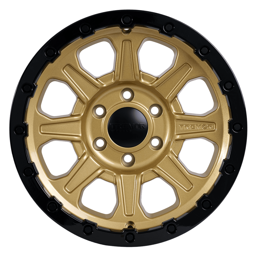 Tremrr Wheels - 103 Impact 17×8.5 6x135BP +0mm 87.1mm Hub Bore Gloss Gold w/Gloss Black lip - Image 2