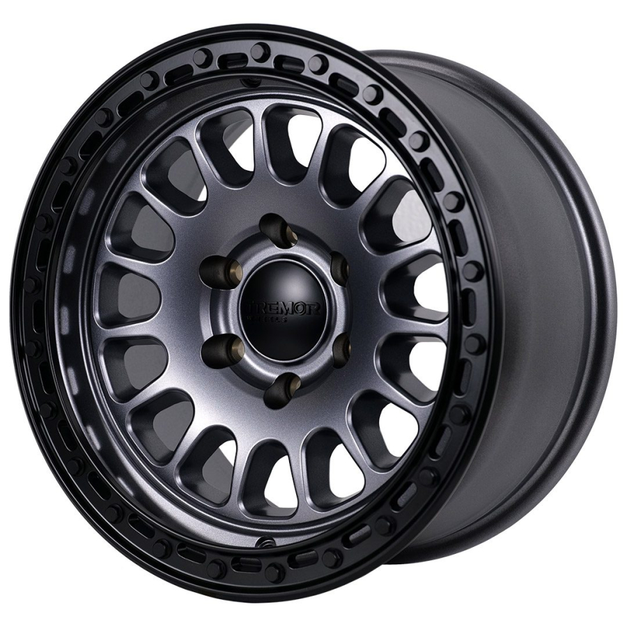 Tremrr Wheels - 104 Aftershock 17×8.5 6×135 +0mm offset 4.75″ backside 84.1mm hub bore Graphite Grey w/Black lip - Image 3