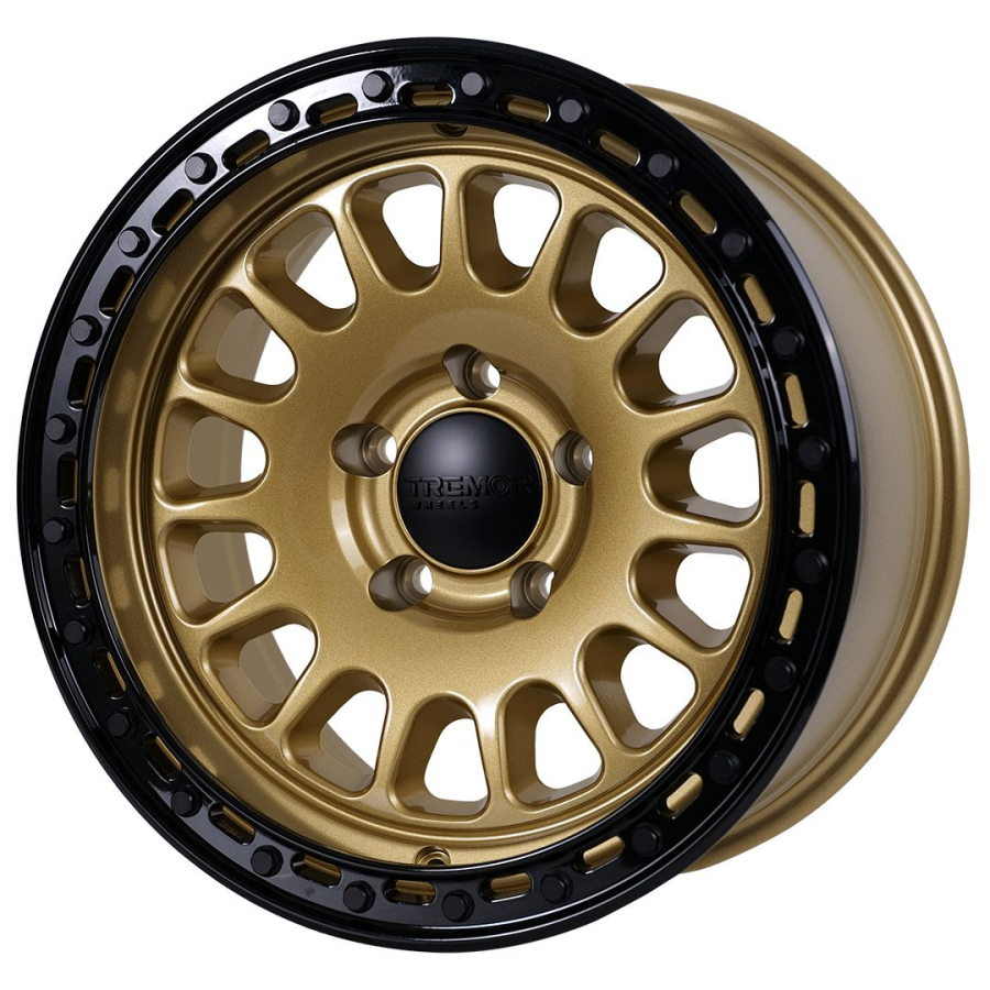 Tremrr Wheels - 104 Aftershock 17×8.5 6×135 +0mm offset 4.75″ backside 84.1mm hub bore Gloss Gold w/Gloss Black lip - Image 4