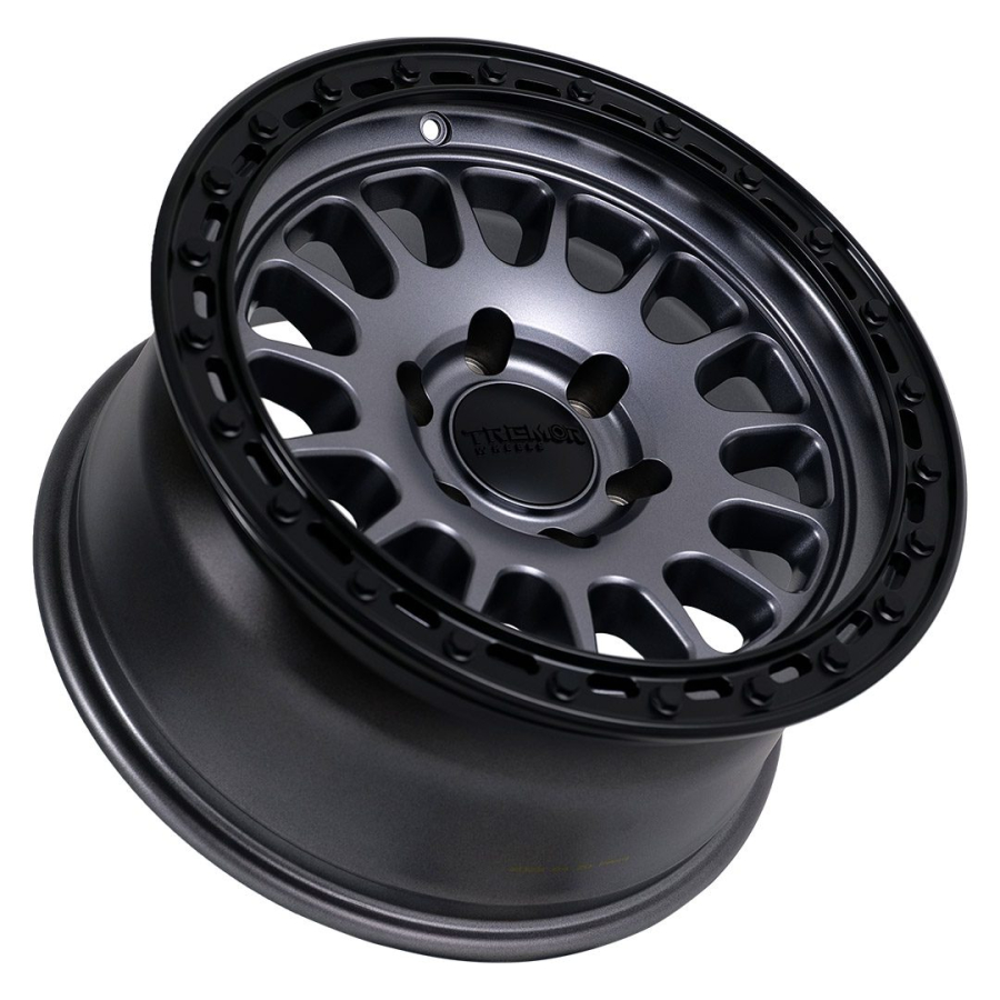 Tremrr Wheels - 104 Aftershock 20x9 6×135 +0mm offset 4.75″ backside 84.1mm hub bore Graphite Grey w/Black lip - Image 5